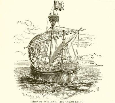 Schip van Willem de Veroveraar. Kruisende Normandische bogen. Kathedraal van Lincoln door English School
