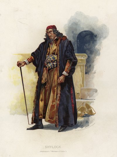 Shylock, uit Shakespeares De Koopman van Venetië door English School