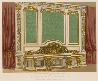 Dressoir en wanddecoratie door Messrs Morant, Boyd en Morant, Londen door English School