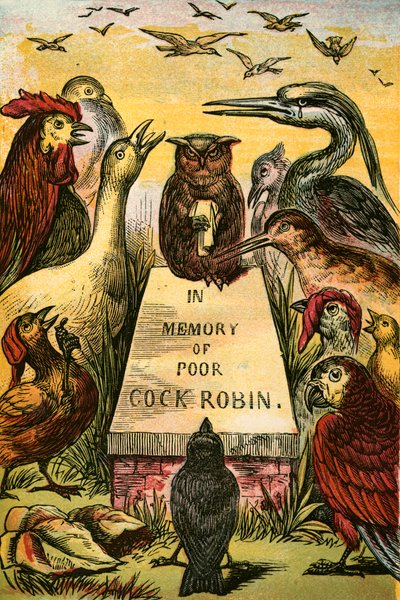 Zuchten en snikken om arme Cock Robin door English School