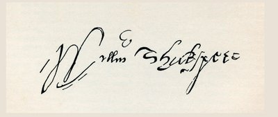 Handtekening van William Shakespeare, uit 