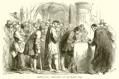Ondertekening van het Verbond in Edinburgh, 1639 door English School
