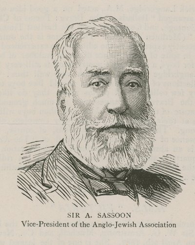 Sir A Sassoon, Vicevoorzitter van de Anglo-Joodse Vereniging door English School