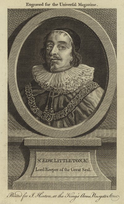 Sir Edward Littleton, Lord Keeper of the Great Seal door English School