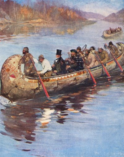 Sir George Simpson op zijn inspectiereis van Hudson Bay naar de Pacifische Kust door English School