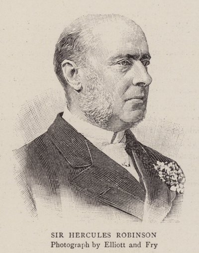 Sir Hercules Robinson (gravure) door English School