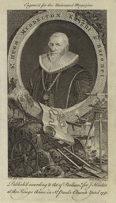 Sir Hugh Myddelton, ridder en baronet door English School
