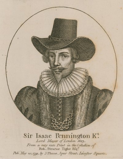 Sir Isaac Pennington, burgemeester van Londen 1643 door English School