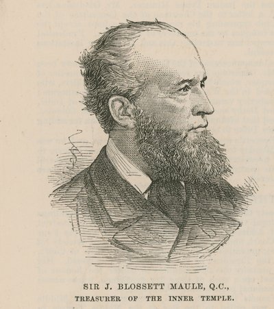 Sir J Blossett Maule, penningmeester van de Inner Temple door English School