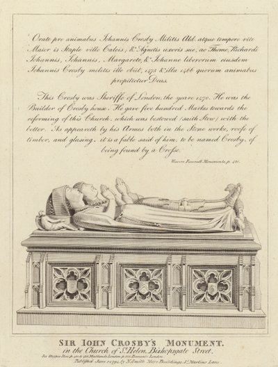 Monument van Sir John Crosby door English School