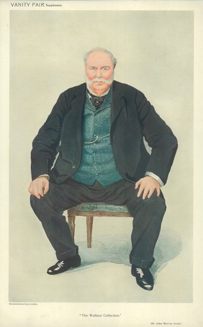 Sir John E A Murray Scott, De Wallace Collectie, 14 april 1909, Vanity Fair cartoon door English School