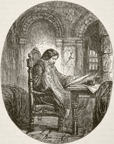 Sir John Eliot in de gevangenis, uit 