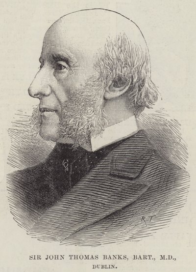 Sir John Thomas Banks, Baronet, MD, Dublin door English School
