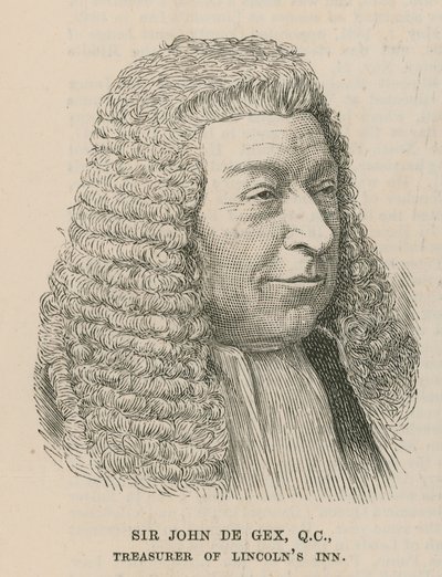 Sir John de Gex, penningmeester van Lincolns Inn door English School