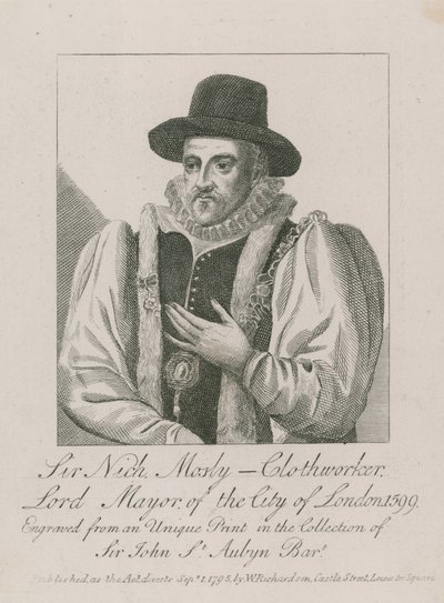 Sir Nicholas Mosley, kleermaker, Lord Mayor van Londen, 1599 door English School