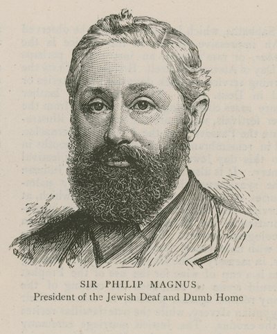 Sir Philip Magnus, Voorzitter van het Joodse Doven- en Stommenhuis door English School