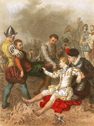 Sir Philip Sidney bij Zutphen door English School