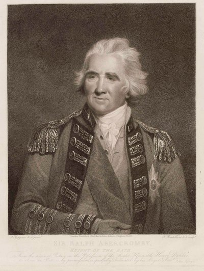 Sir Ralph Abercromby, Ridder van het Bad, ca. 1800 (stippelgravure) door English School