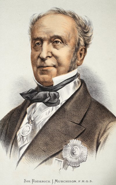 Sir Roderick Murchison, illustratie uit The Pictorial Edition of the Life and Discoveries of David Livingstone door J. Ewing Richie, uitgegeven door A. Fullarton & Co., 1876 door English School