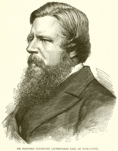 Sir Stafford Northcote (later Graaf van Iddesleigh) door English School
