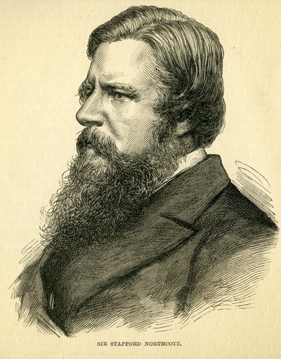 Sir Stafford Northcote, 1e graaf van Iddesleigh (1818-87) door English School