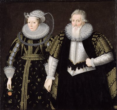 Sir Thomas Mansel (1556-1631) en Jane (Pole) Lady Mansel door English School