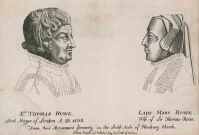 Sir Thomas Rowe, burgemeester van Londen 1568, en Lady Mary Rowe door English School