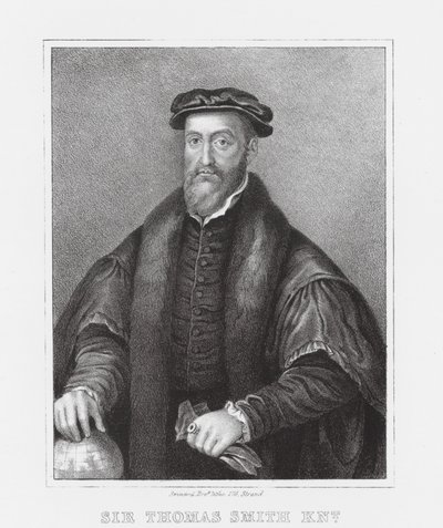 Sir Thomas Smith KNT (gravure) door English School