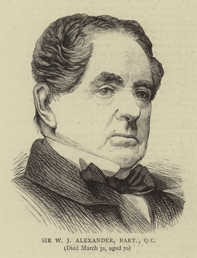 Sir W J Alexander, Baronet, QC door English School