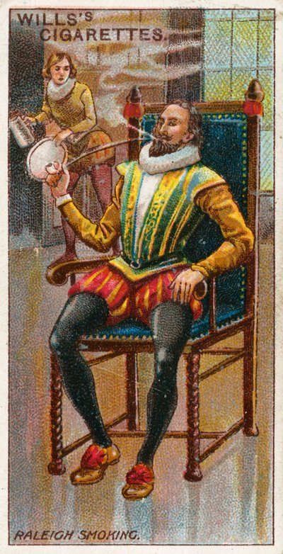 Sir Walter Raleigh rookt door English School