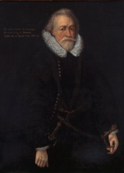 Sir William Dethick, wapenkoning met kousenband door English School
