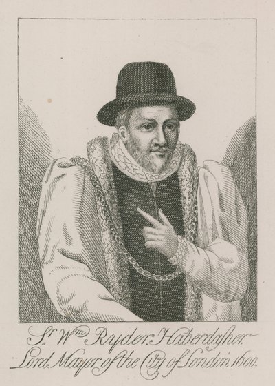 Sir William Ryder, hoedenmaker, Lord Mayor van Londen, 1600 door English School