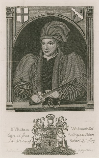 Sir William Walworth, burgemeester van Londen, 1370 door English School