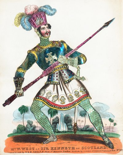 Sir William West als Sir Kenneth van Schotland door English School