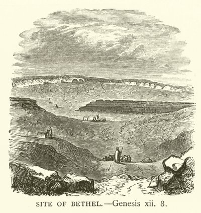 Plaats van Bethel, Genesis, xii, 8 (gravure) door English School