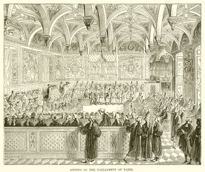 Zitting van het parlement van Parijs door English School