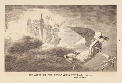 Zes engelen die voortgaan (gravure) door English School