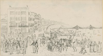 Schets van de kust in Brighton door English School