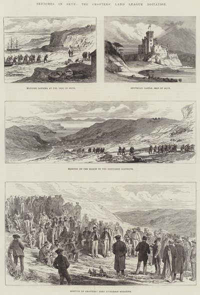 Schetsen in Skye, de Agitatie van de Crofters