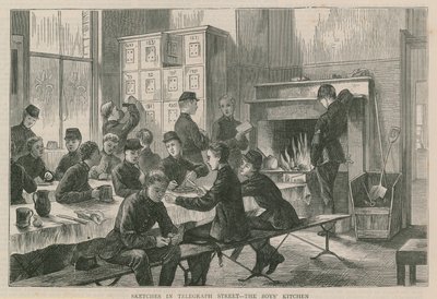 Schetsen in telegraafstraat - de keuken van de jongens door English School