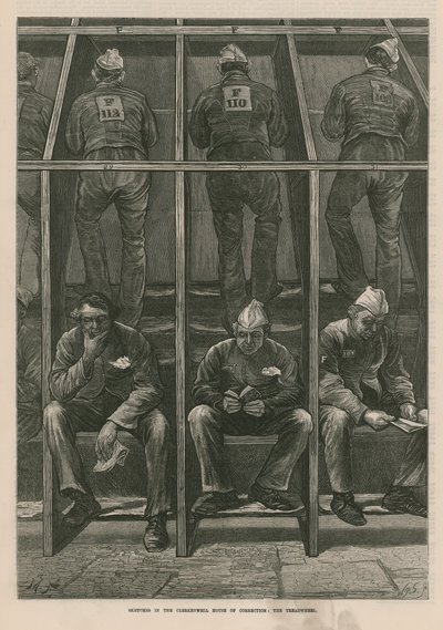 Schetsen in het Clerkenwell House of Correction door English School