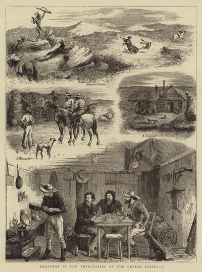 Schetsen in de Gebieden van de Verenigde Staten, I door English School