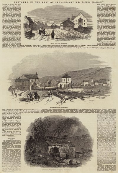 Schetsen in het Westen van Ierland (gravure) door English School