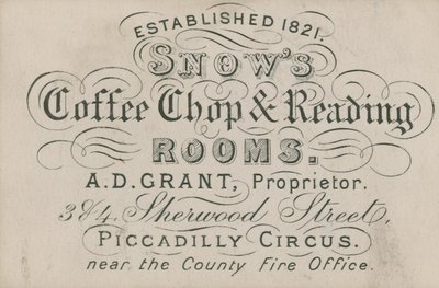 Snows Coffee Shop en Leeszalen door English School