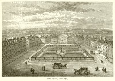 Soho Square, circa 1700 door English School