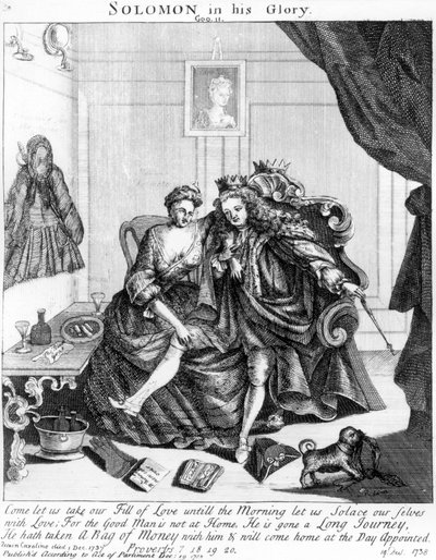 Salomo in zijn Glorie, circa 1738 door English School
