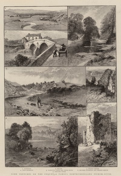 Enkele Schetsen aan de Coquet, een Beroemde Vissersrivier in Northumberland door English School