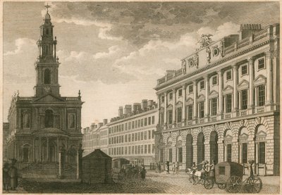 Somerset House en St Mary-le-Strand, The Strand, Londen door English School