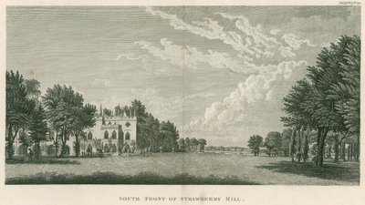 Zuidgevel van Strawberry Hill, Twickenham, Londen door English School