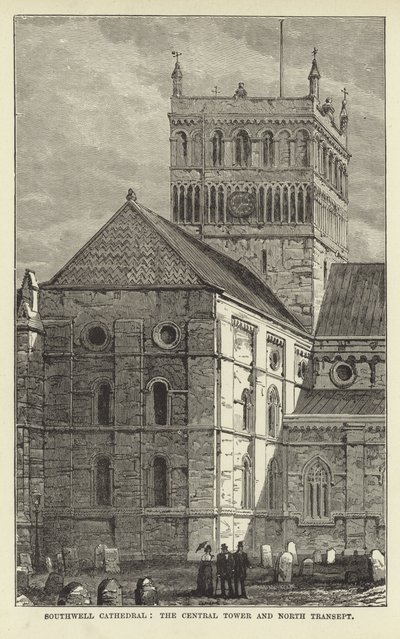 Southwell Kathedraal, de Centrale Toren en Noordelijke Transept door English School